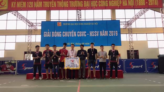 02 đội tuyển liên quân khoa Điện đều đạt thành tích cao tại Giải bóng chuyền cán bộ, viên chức, sinh viên cấp trường năm 2019