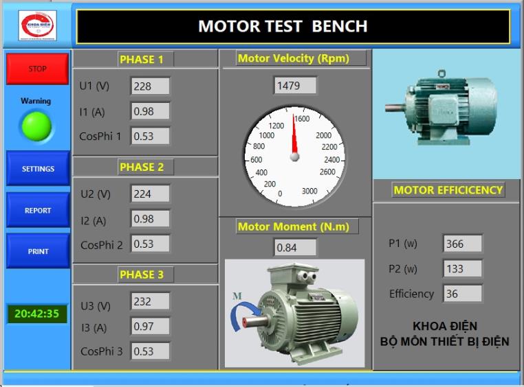 Nghiệm thu đề tài NCKH cấp trường “Nghiên cứu thiết kế chế tạo mô hình đo hiệu suất động cơ điện ứng dụng trong sửa chữa, bảo dưỡng công nghiệp”
